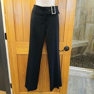 Vintage 90's Bebe Black High-Waisted Flare Pants